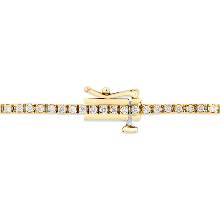Tennis Bracelet with 1 Carat TW of Diamonds in 10kt Yellow Gold Tennis Bracelet with 1 Carat TW of Diamonds in 10kt Yellow Gold