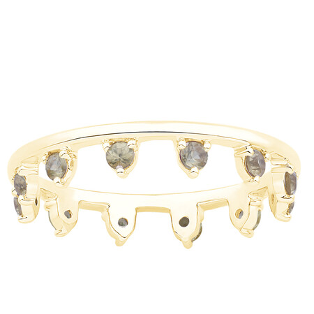 Zipper Ring with Yellow Sapphire in 10ct Yellow Gold Zipper Ring with Yellow Sapphire in 10ct Yellow Gold