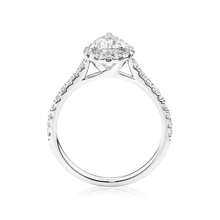 Ring with 1.38 Carat TW of Diamonds in 14kt White Gold Ring with 1.38 Carat TW of Diamonds in 14kt White Gold