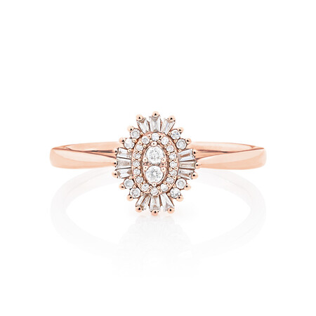 Evermore Promise Ring with 0.15 Carat TW of Diamonds in 10ct Rose Gold Evermore Promise Ring with 0.15 Carat TW of Diamonds in 10ct Rose Gold