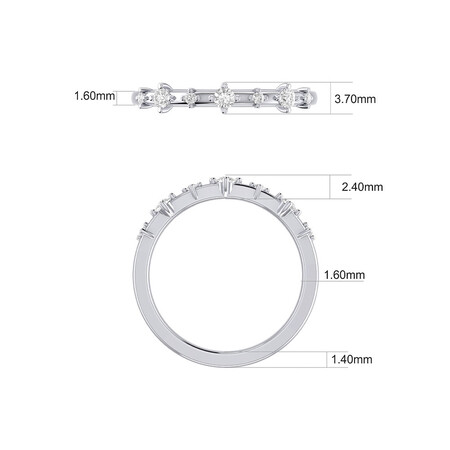 Stacker Ring with 0.20 Carat TW of Diamonds in 10ct White Gold Stacker Ring with 0.20 Carat TW of Diamonds in 10ct White Gold