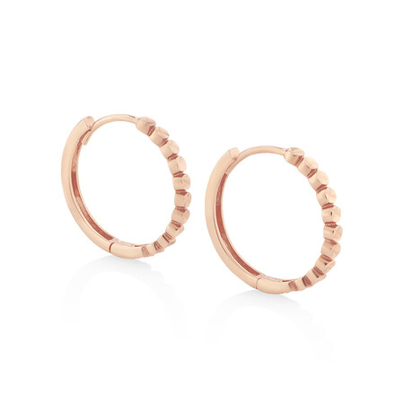 Huggie Earrings in 10kt Rose Gold Huggie Earrings in 10kt Rose Gold