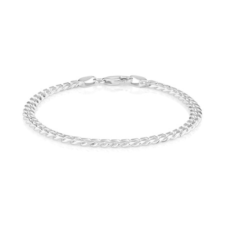 19cm (7”) 4mm-4.5mm Width Heavy Curb Bracelet in Sterling Silver 19cm (7”) 4mm-4.5mm Width Heavy Curb Bracelet in Sterling Silver