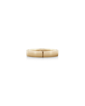 4mm Flat Wedding Band in 10kt Yellow Gold 4mm Flat Wedding Band in 10kt Yellow Gold