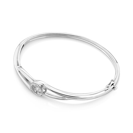 Everlight Bangle with 0.15 Carat TW of Diamonds in Sterling Silver Everlight Bangle with 0.15 Carat TW of Diamonds in Sterling Silver