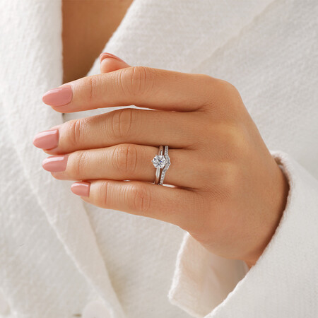 Wedding Band with 1/4 Carat TW of Diamonds in 18kt White Gold Wedding Band with 1/4 Carat TW of Diamonds in 18kt White Gold