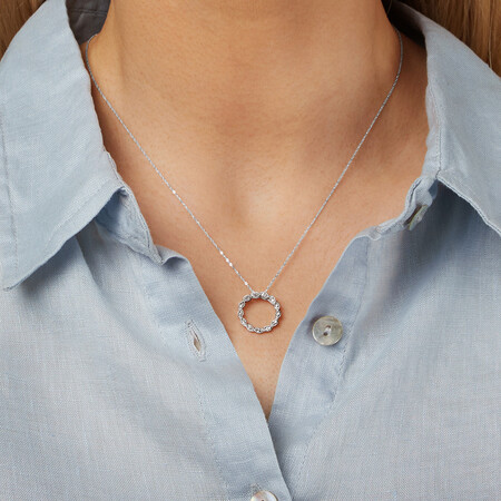 Pendant with 0.10 Carat TW of Diamonds in 10kt White Gold Pendant with 0.10 Carat TW of Diamonds in 10kt White Gold
