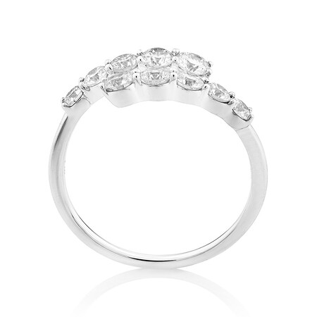 Laboratory-Created 1 Carat TW Diamond Ring in 10ct White Gold Laboratory-Created 1 Carat TW Diamond Ring in 10ct White Gold