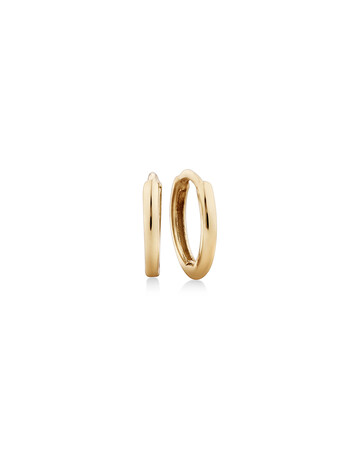 8mm Polished Huggies In 10ct Yellow Gold 8mm Polished Huggies In 10ct Yellow Gold