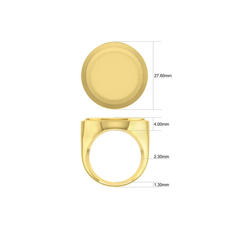 Full Sovereign Ring in 10kt & 22kt Yellow Gold Full Sovereign Ring in 10kt & 22kt Yellow Gold
