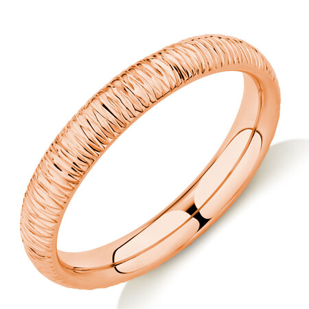 Patterned Ring in 10ct Rose Gold Patterned Ring in 10ct Rose Gold