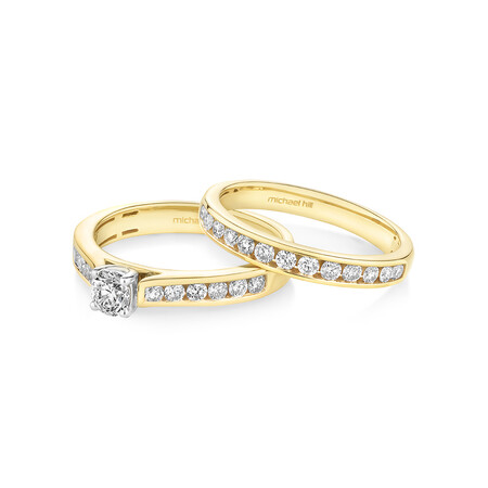 Bridal Set with 1.00 Carat TW of Diamonds in 14kt Yellow & White Gold Bridal Set with 1.00 Carat TW of Diamonds in 14kt Yellow & White Gold