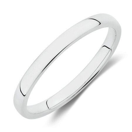 High Domed Wedding Band in 14ct White Gold High Domed Wedding Band in 14ct White Gold