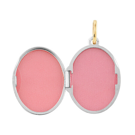 Oval Locket in 10kt Yellow Gold & Sterling Silver Oval Locket in 10kt Yellow Gold & Sterling Silver
