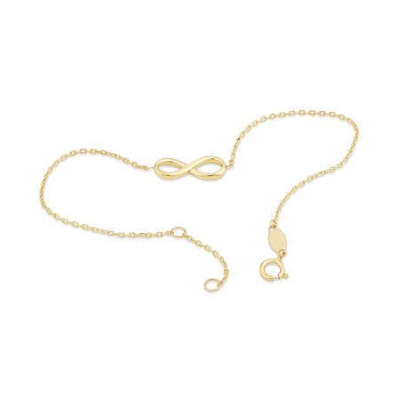 19cm (7.5") Infinity Bracelet in 10kt Yellow Gold 19cm (7.5") Infinity Bracelet in 10kt Yellow Gold