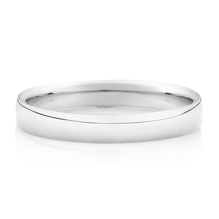 Reverse Bevelled Wedding Band in 10kt White Gold Reverse Bevelled Wedding Band in 10kt White Gold