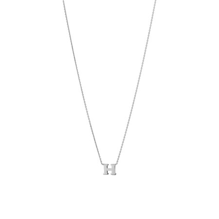 'H' Initial Necklace in Sterling Silver 'H' Initial Necklace in Sterling Silver
