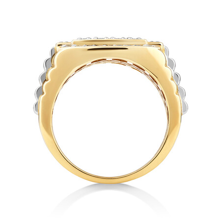 Ring with 1 Carat TW of Diamonds in 10ct Yellow & White Gold Ring with 1 Carat TW of Diamonds in 10ct Yellow & White Gold