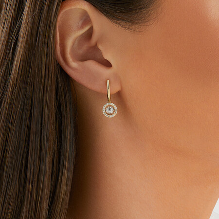 Everlight Earrings with 1/2 Carat TW of Diamonds in 10ct Yellow Gold Everlight Earrings with 1/2 Carat TW of Diamonds in 10ct Yellow Gold