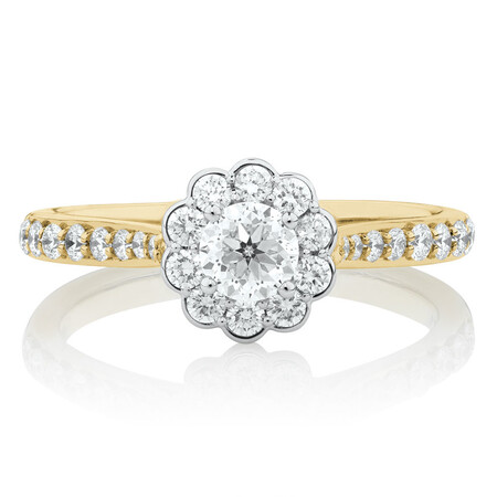 Southern Star Engagement Ring with 3/4 Carat TW of Diamonds in 14ct Yellow & White Gold Southern Star Engagement Ring with 3/4 Carat TW of Diamonds in 14ct Yellow & White Gold