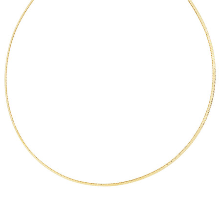 45cm (18") Solid Omega Chain in 10ct Yellow Gold 45cm (18") Solid Omega Chain in 10ct Yellow Gold