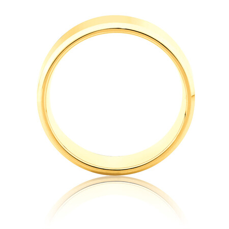 Flat Bevelled Wedding Band in 10ct Yellow Gold Flat Bevelled Wedding Band in 10ct Yellow Gold