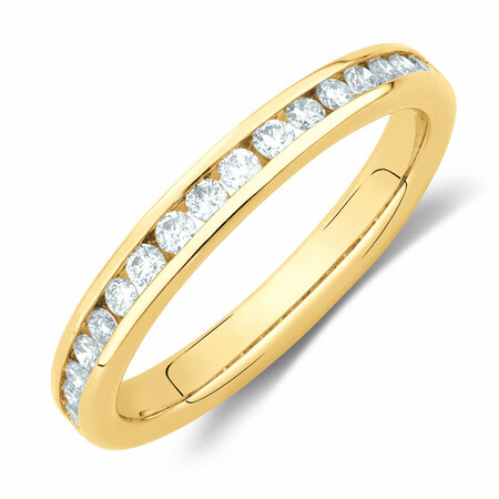 Wedding Band with 0.34 Carat TW of Diamonds in 14kt Yellow Gold