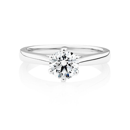 1 Carat Diamond Solitaire Ring in 10ct White Gold 1 Carat Diamond Solitaire Ring in 10ct White Gold