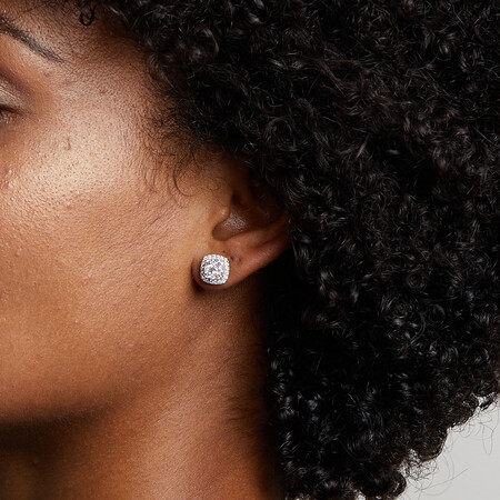 Stud Earrings with 1 Carat TW of Diamonds in 10kt White Gold Stud Earrings with 1 Carat TW of Diamonds in 10kt White Gold