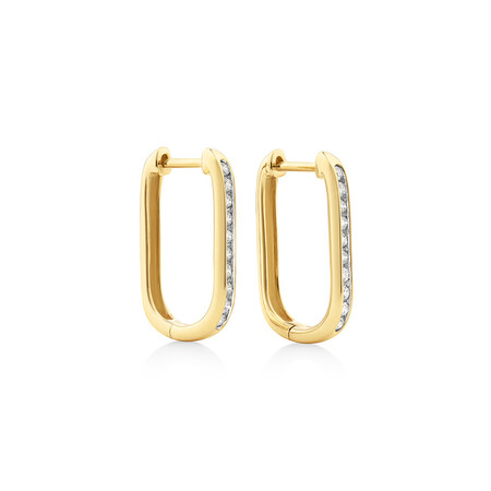 Huggies with 0.22 Carat TW of Diamonds in 10kt Yellow Gold Huggies with 0.22 Carat TW of Diamonds in 10kt Yellow Gold