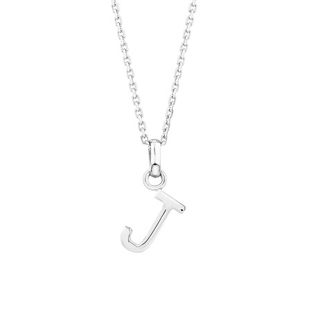 "J" Initial Pendant in Sterling Silver "J" Initial Pendant in Sterling Silver