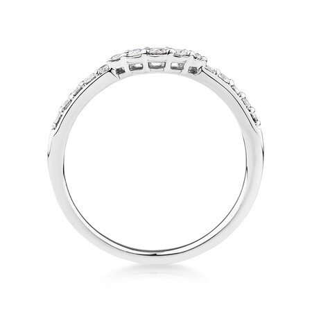 Wedding Band with 1/4 Carat TW of Diamonds in 18kt White Gold Wedding Band with 1/4 Carat TW of Diamonds in 18kt White Gold
