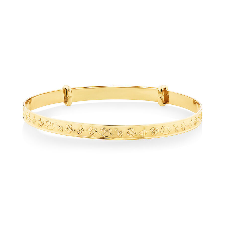 Expandable Baby Bangle in 10ct Yellow Gold