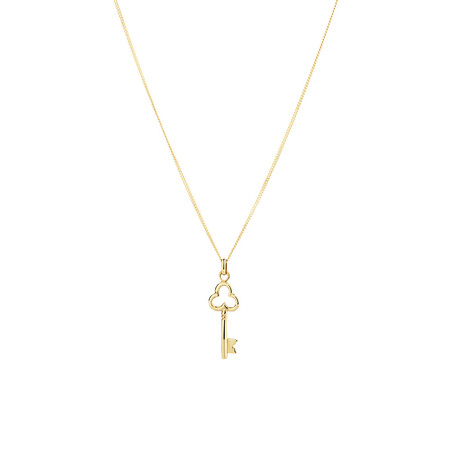 Polished Key Pendant in 10ct Yellow Gold Polished Key Pendant in 10ct Yellow Gold