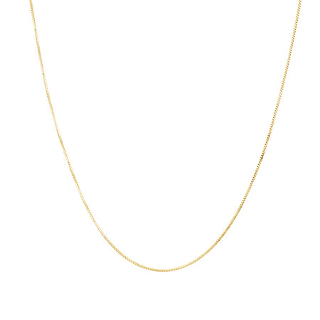 45cm (18") Box Chain in 10ct Yellow Gold 45cm (18") Box Chain in 10ct Yellow Gold