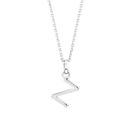 "Z" Initial Pendant in Sterling Silver "Z" Initial Pendant in Sterling Silver