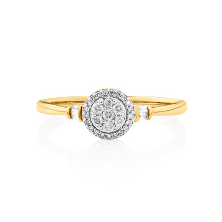 Evermore Promise Ring with 0.15 Carat TW of Diamonds in 10ct Yellow Gold Evermore Promise Ring with 0.15 Carat TW of Diamonds in 10ct Yellow Gold