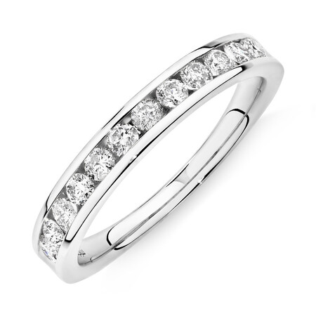 Wedding Band with 1/2 Carat TW of Diamonds in 14ct White Gold Wedding Band with 1/2 Carat TW of Diamonds in 14ct White Gold