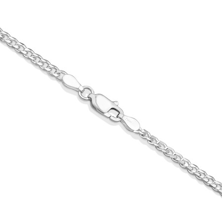 50cm (20") 2.5mm-3mm Width Curb Chain in Sterling Silver 50cm (20") 2.5mm-3mm Width Curb Chain in Sterling Silver