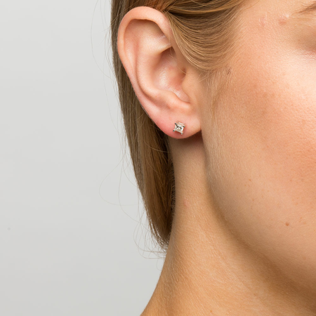 Stud Earrings with 1/2 Carat TW of Diamonds in 14kt White Gold Stud Earrings with 1/2 Carat TW of Diamonds in 14kt White Gold
