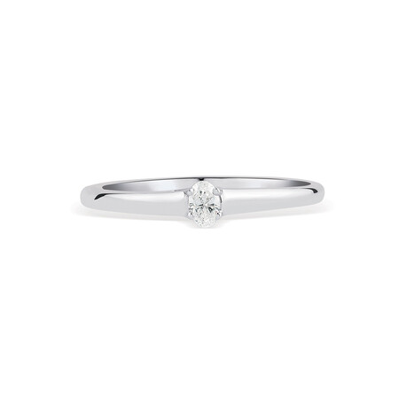 Promise Ring with Diamond in 10kt White Gold Promise Ring with Diamond in 10kt White Gold