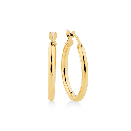 18mm Hoop Earrings in 10kt Yellow Gold 18mm Hoop Earrings in 10kt Yellow Gold