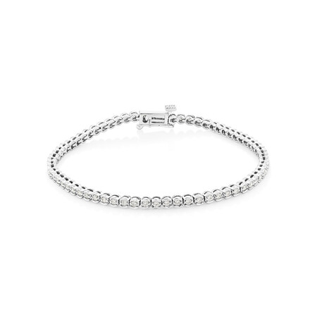 Tennis Bracelet with 1 Carat TW of Diamonds in 14kt White Gold Tennis Bracelet with 1 Carat TW of Diamonds in 14kt White Gold