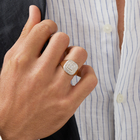 Ring with 1 Carat TW of Diamonds in 10kt Yellow Gold Ring with 1 Carat TW of Diamonds in 10kt Yellow Gold