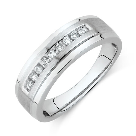 Ring with 1/7 Carat TW of Diamonds in 10kt White Gold Ring with 1/7 Carat TW of Diamonds in 10kt White Gold