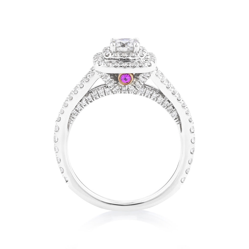 Sir Michael Hill Designer GrandApreggio Ring With 0.95 Carat TW Of Diamonds In 10ct White And Rose Gold