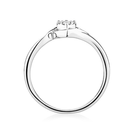 Promise Ring with Diamonds in Sterling Silver Promise Ring with Diamonds in Sterling Silver