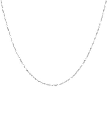 45cm (18") 1mm-1.5mm Width Diamond Cut Belcher Chain in 18kt White Gold 45cm (18") 1mm-1.5mm Width Diamond Cut Belcher Chain in 18kt White Gold