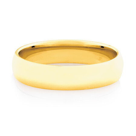 High Domed Wedding Band in 10ct Yellow Gold High Domed Wedding Band in 10ct Yellow Gold