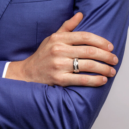 Men's Ring with 1/2 Carat TW of Diamonds in 10kt White Gold Men's Ring with 1/2 Carat TW of Diamonds in 10kt White Gold